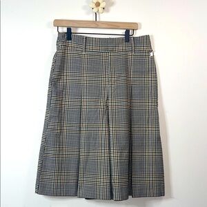 INC International Concepts Gray Black Pleated Midi Skirt